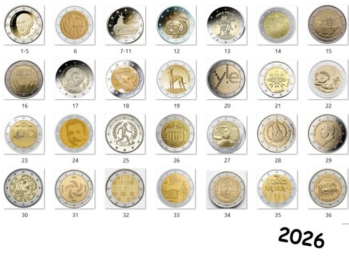 Euro 2026 gedenkmünze - euro,