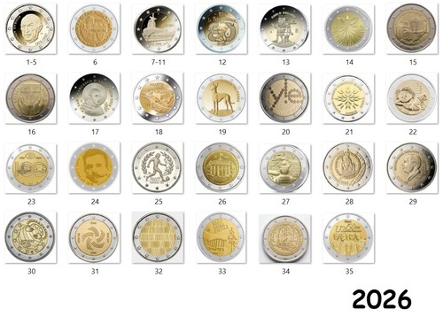 Euro 2026 gedenkmünze - euro,