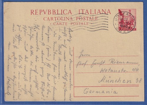 Italien 1953 postkarte - 1953, ga