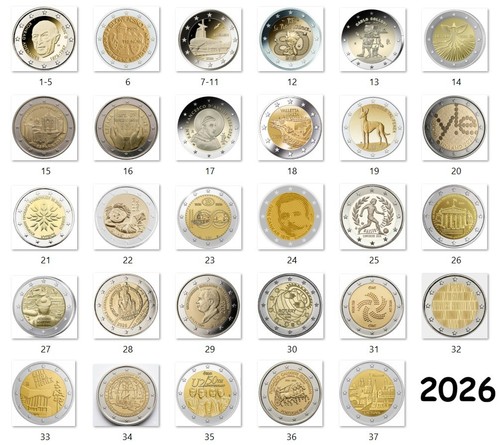 Euro 2026 gedenkmünze - euro,